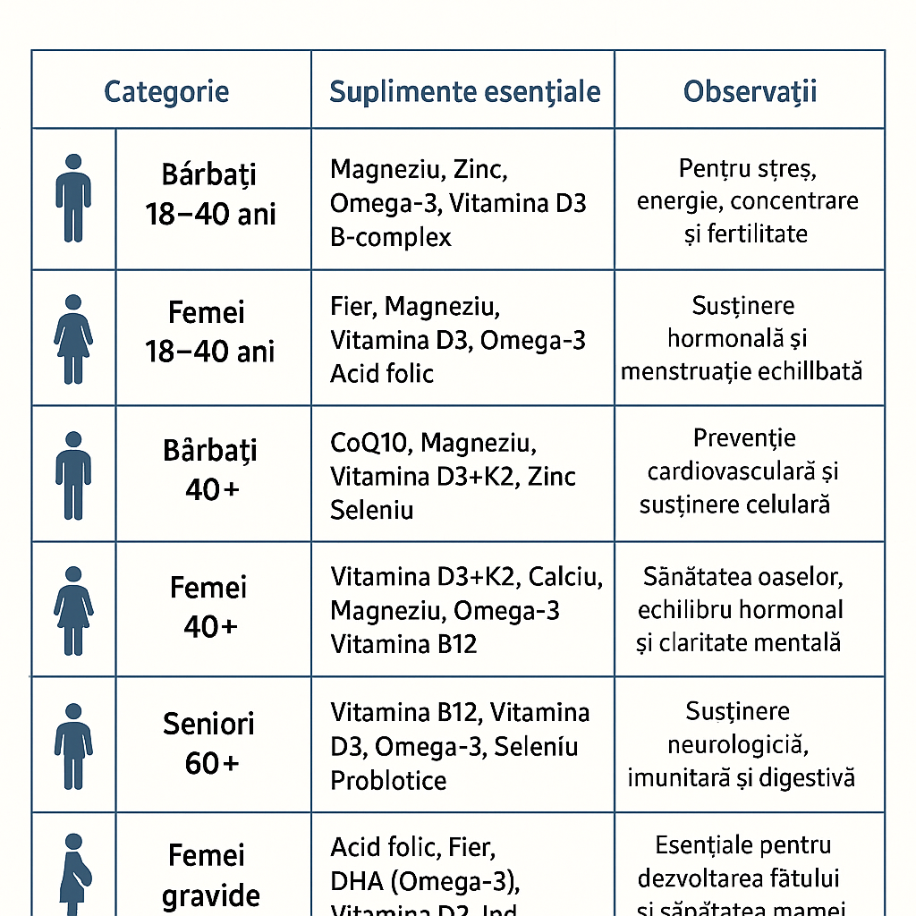 tabel cu recomandari suplimente alimentare in functie de vârstă tabel cu recomandari suplimente alimentare in functie de vârstă