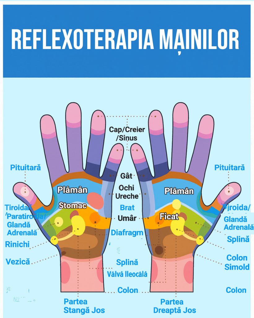 Reflexologie – Hărți pentru tălpi și mâini