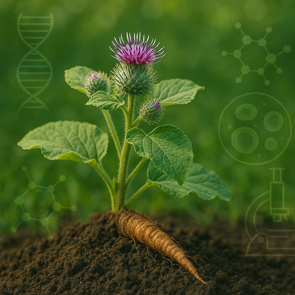 Brusturele (Arctium lappa): de la detoxifiere la potențial anticancer – ce spune știința modernă