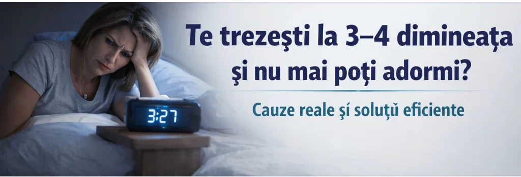 Persoană trezită la ora 3 dimineața din cauza stresului și insomniei