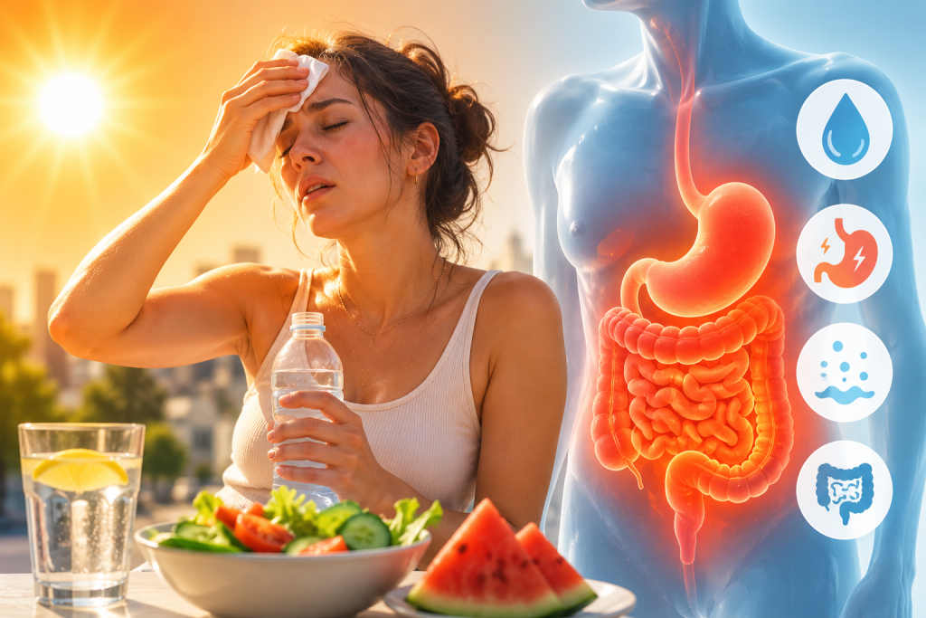 Canicula îți poate afecta și digestia? 8 lucruri care se întâmplă în organism când este foarte cald